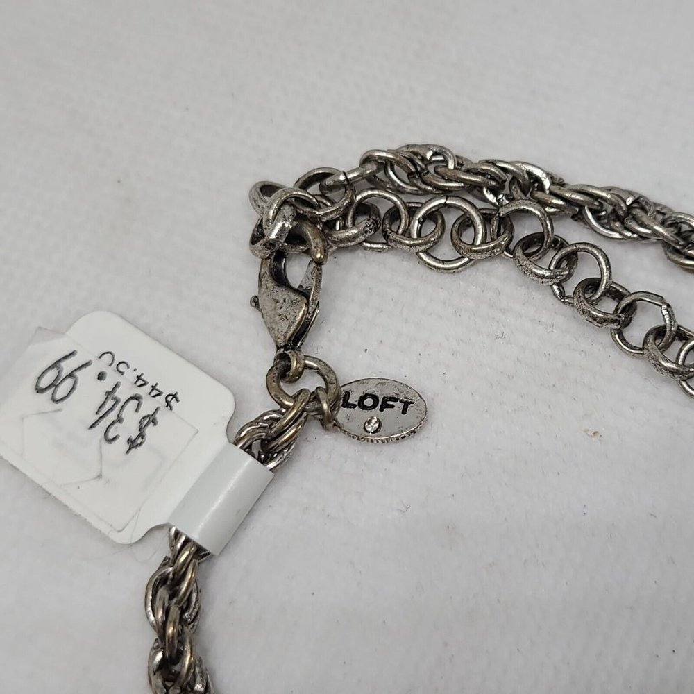 Ann Taylor LOFT Women's Matt Crystal Teardrop Short Necklace NWT 44.50 - Picture 6 of 6